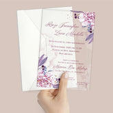 Partecipazioni di matrimonio in plexiglass modello FPLEX60